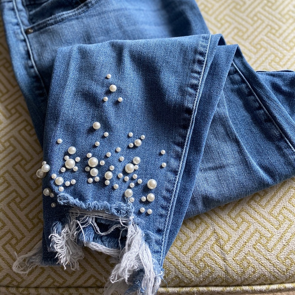 Lane Bryant denim cropped pants